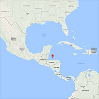 Roatán Island on map